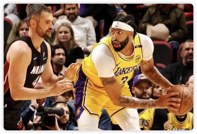 老詹29+8浓眉迷失8+7 希罗单节21分热火击溃湖人