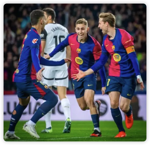 费尔明2射2传+5人建功 巴萨7-1屠瓦伦结束4轮不胜