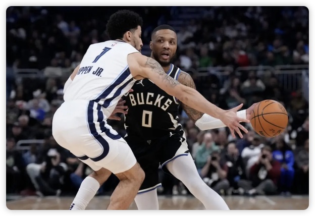 杰克逊37+5字母30+11+7 阿尔达马23分灰熊力克雄鹿