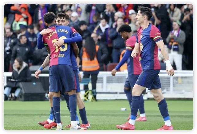 亚马尔助攻莱万制胜 巴萨1-0阿拉维斯落后榜首4分 