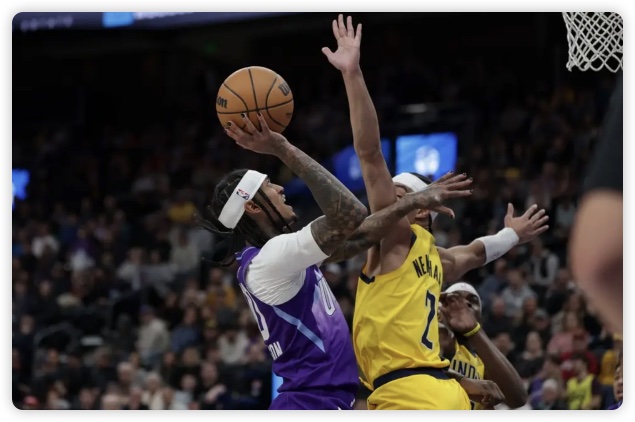 科林斯21+12西亚卡姆22分 步行者力克爵士迎4连胜