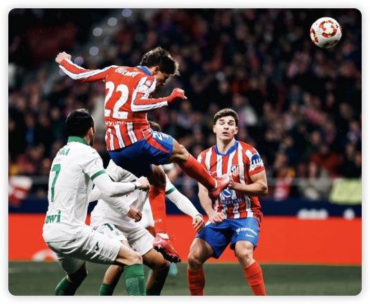 小西蒙尼双响科雷亚传射 马竞5-0赫塔菲晋级4强 