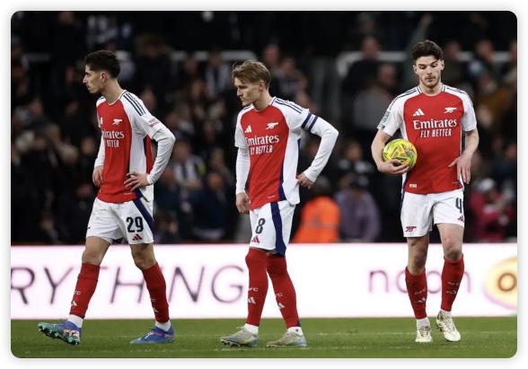 戈登破门马丁内利伤退 阿森纳0-2遭纽卡双杀出局 