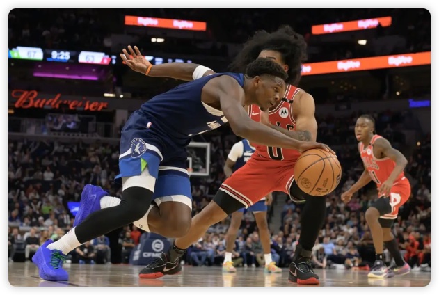 爱德华兹爆砍49分怀特20分 里德两双森林狼胜公牛