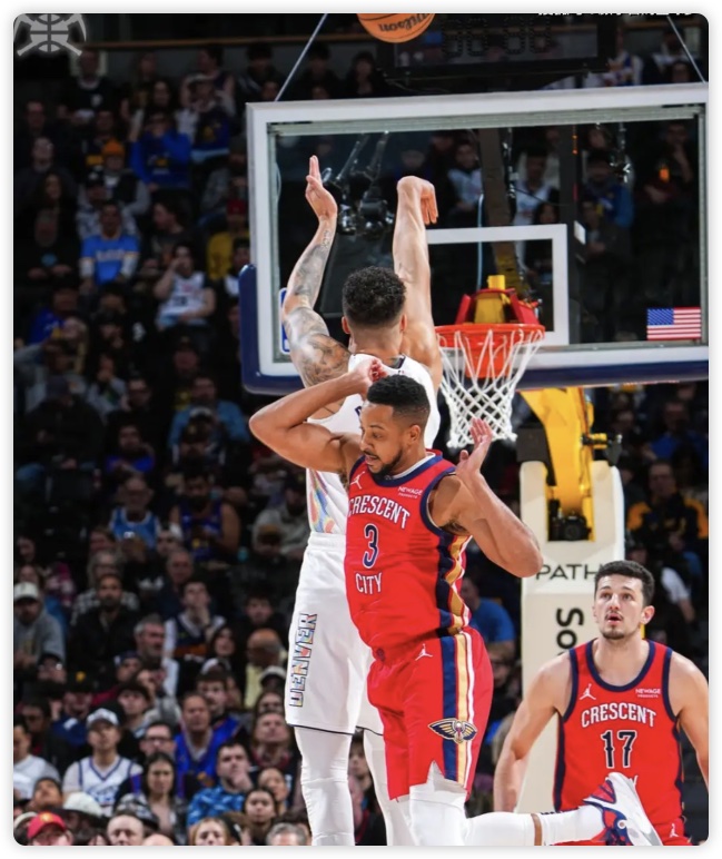 约老师38+10锡安28分 小波特爆砍39分掘金轻取鹈鹕 