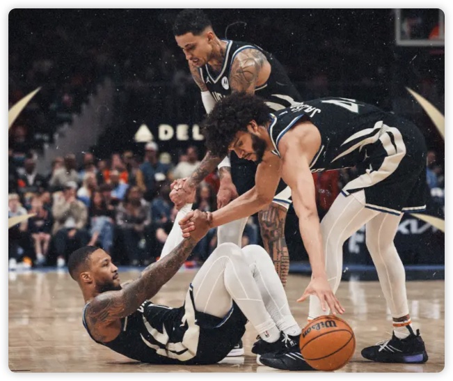 吹杨24+7波蒂斯26+15 字母哥缺阵雄鹿不敌老鹰