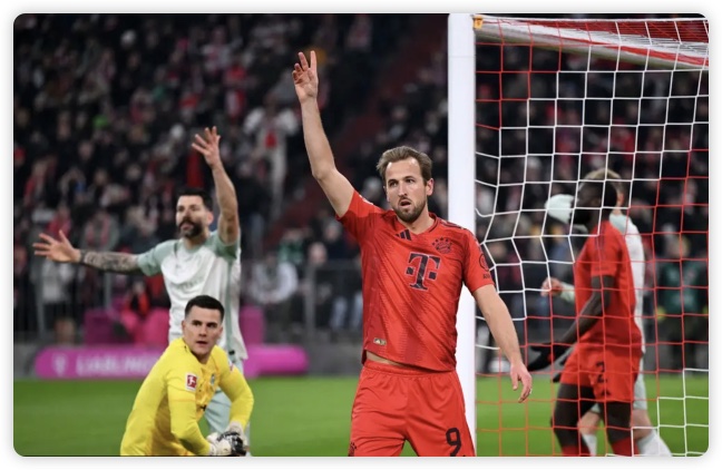 凯恩点射双响萨内建功 拜仁3-0不莱梅迎联赛7连胜