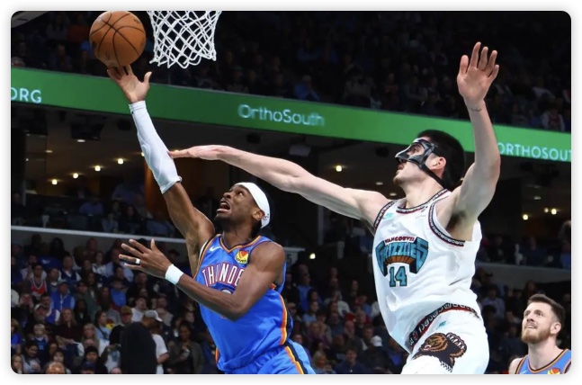 亚历山大32+8威金斯26+11 雷霆轻取灰熊迎5连胜 