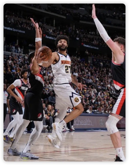 约基奇40+8布劳恩26分 掘金大胜开拓者取7连胜 