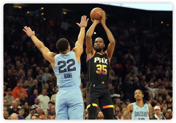 杜兰特34分&三万分里程悲 莫兰特26+7+6 太阳负灰熊近6战5负