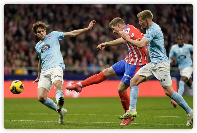 阿斯帕斯点射索尔洛特绝平 十人马竞1-1塞尔塔