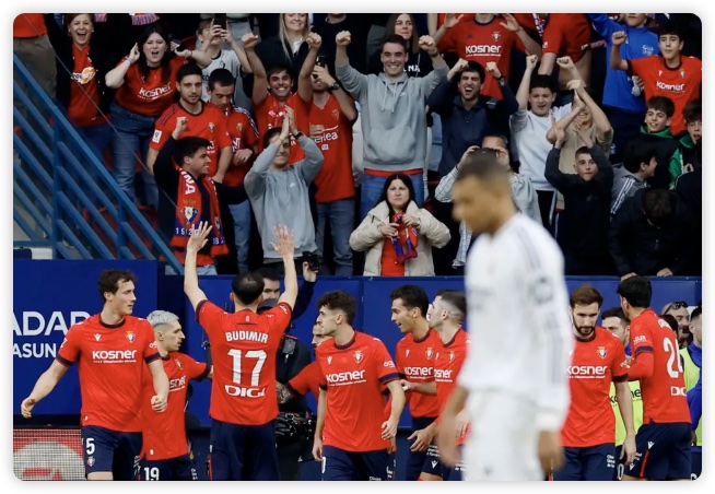 姆巴佩破门贝林厄姆直红 皇马遭争议判罚1-1奥萨苏纳 