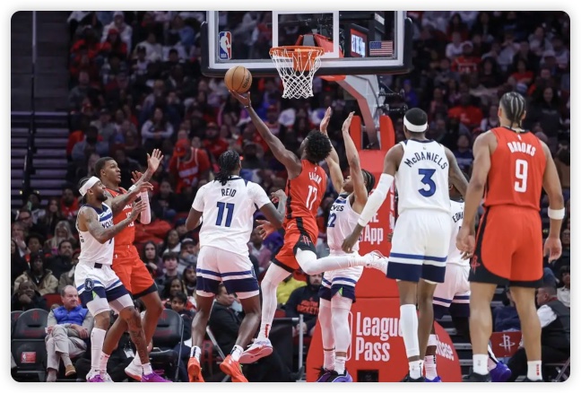 申京24+13爱德华兹37分 格林35+5火箭擒森林狼