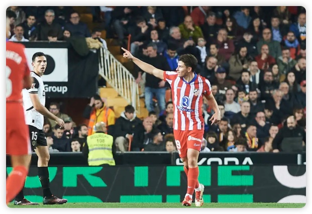 阿尔瓦雷斯双响 马竞3-0瓦伦西亚终结两连平 