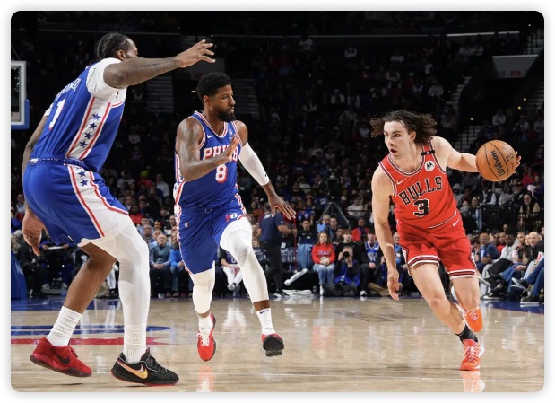 吉迪25+16恩比德缺阵 公牛狂胜送76人8连败