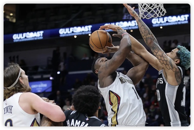 瓦塞尔20分保罗两双 锡安18+6鹈鹕送马刺3连败