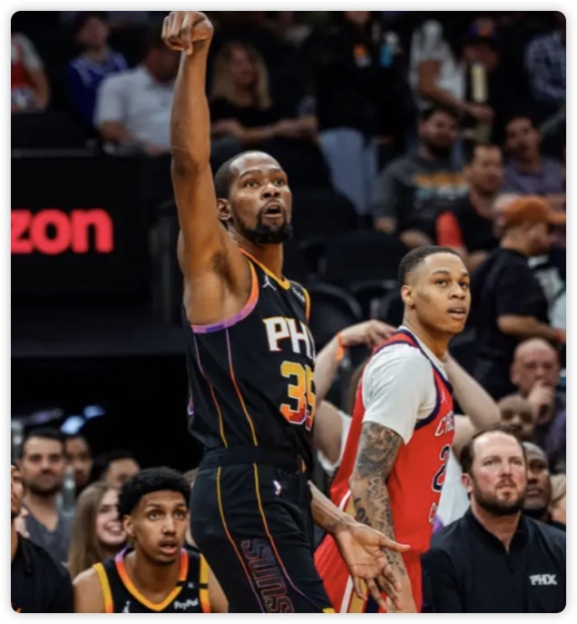 杜兰特17分布克17+9 波尔25分太阳胜鹈鹕结束3连败 