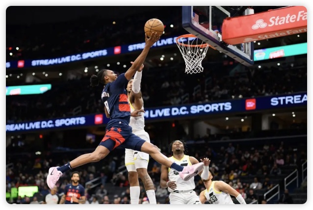 乔治23分菲利波夫斯基23+13 奇才125-122险胜爵士 