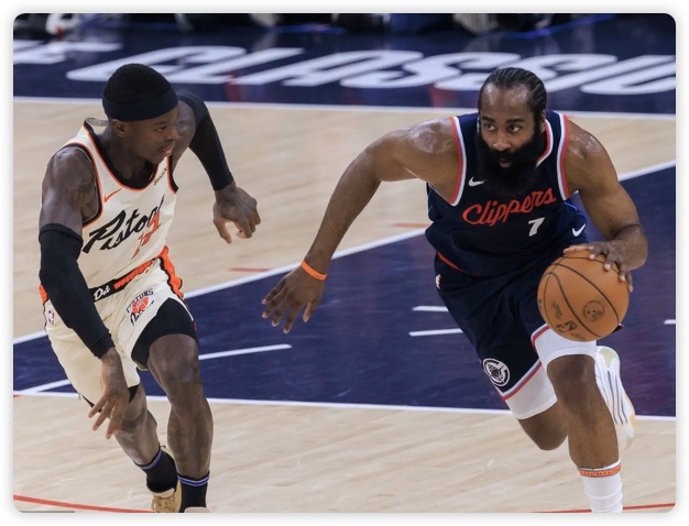 哈登50+5坎宁安空砍37+10 快船力克活塞结束3连败 