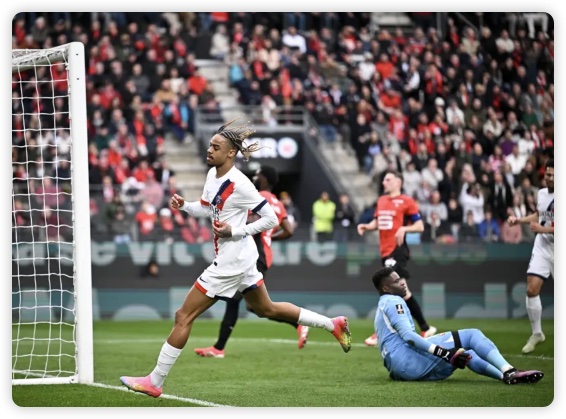 登贝莱补时双响巴尔科拉传射 巴黎4-1也领先16分 