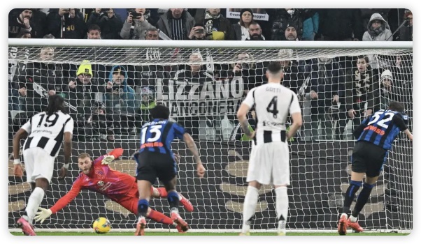 雷特吉点射破门弗拉霍维奇送礼 尤文0-4亚特兰大 