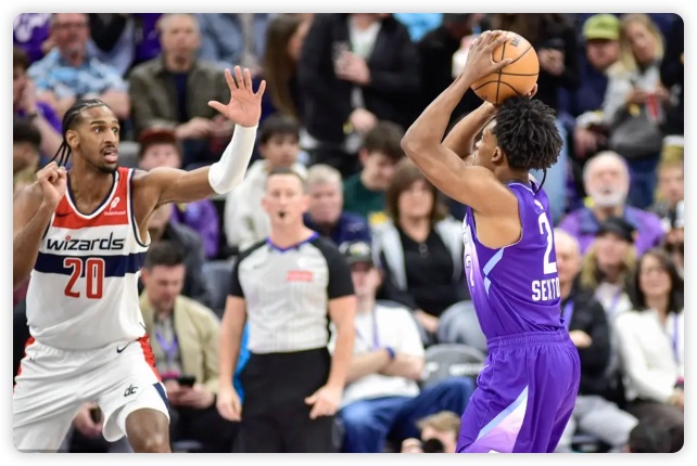 塞克斯顿18分 萨尔22+9 普尔11中1 爵士力克奇才终结10连败