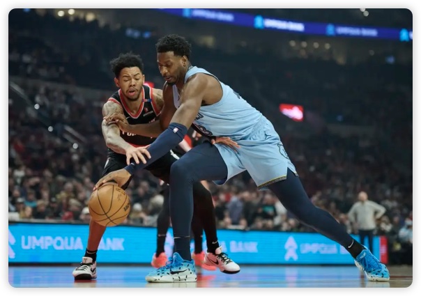 阿夫迪亚31+16+8 小贾伦18中5 莫兰特缺阵 开拓者力克灰熊