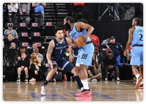 哈登30+4+9伦纳德23+10+4 快船击败灰熊5连胜