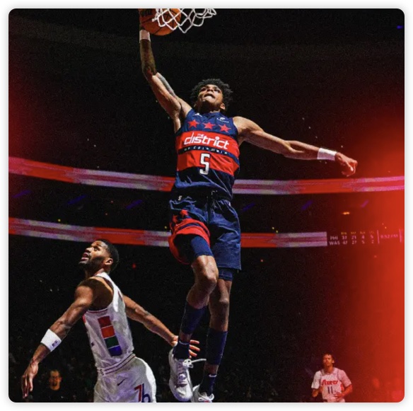 萨尔24+7格兰姆斯22分 普尔18+7奇才送76人6连败 