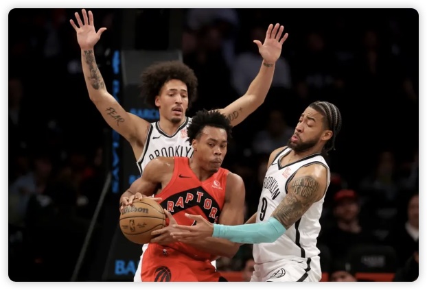 巴恩斯15分克拉克斯顿22+11 猛龙大胜送篮网5连败 