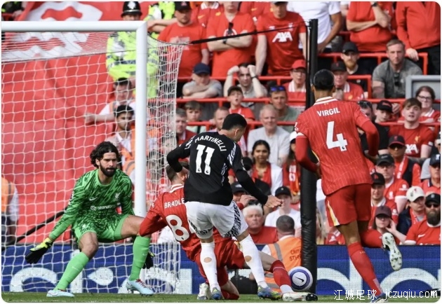 迪亚斯破门梅里诺扳平+染红 利物浦2-2阿森纳