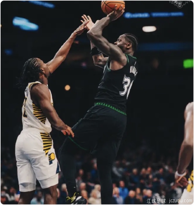 兰德尔31分戈贝尔14+19 森林狼击败步行者 